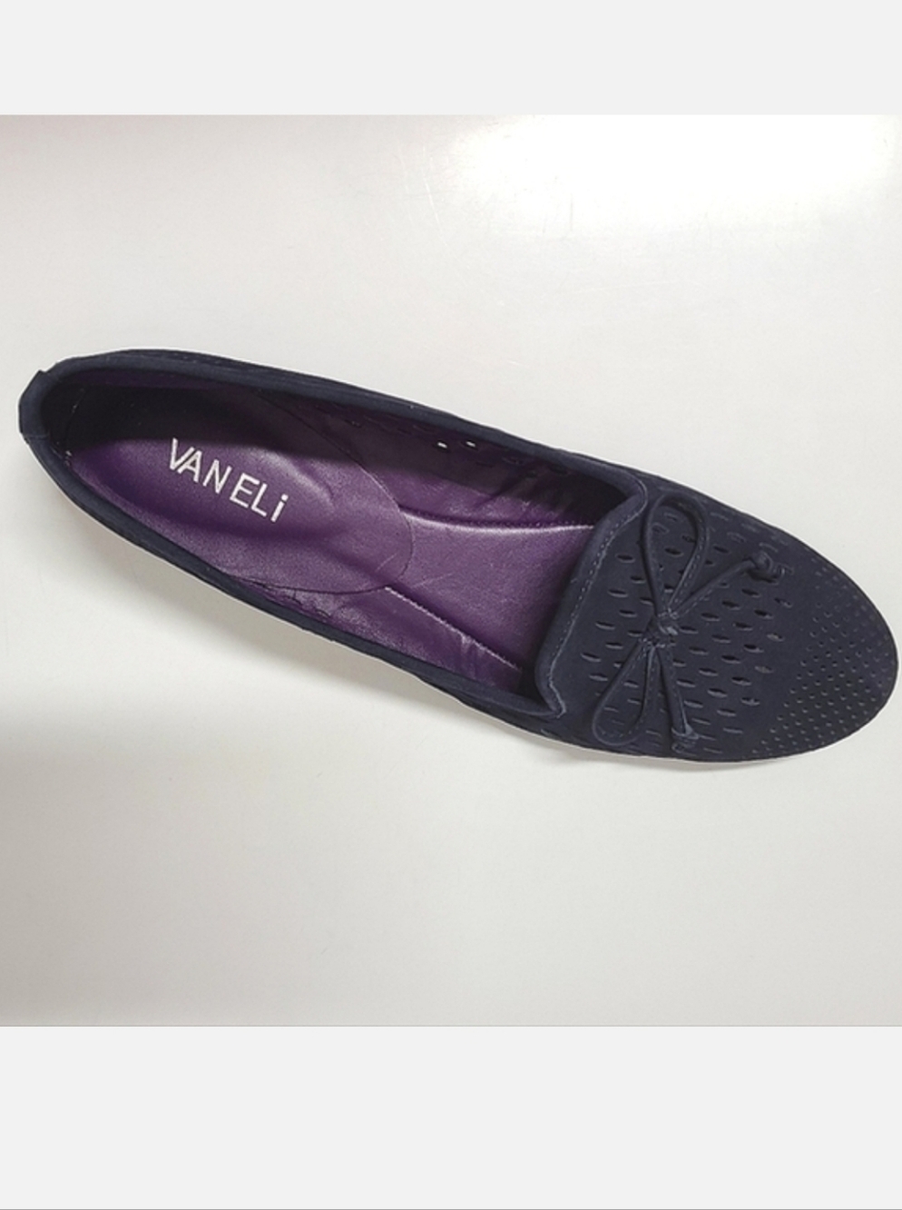 VANELi Navy Blue Suede IAKONA Skimmer Flat 7M NEW